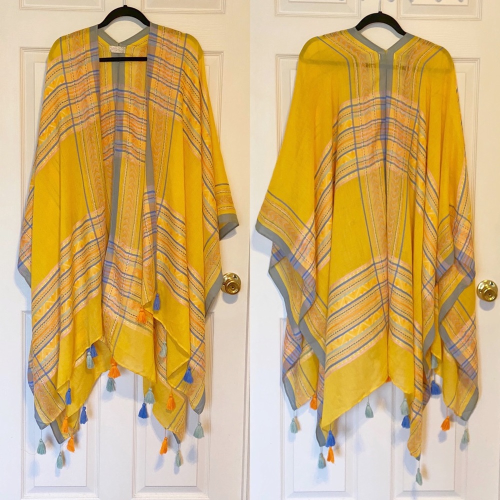 Free People Shawl/Open Poncho/Pashmina/Cape Combo